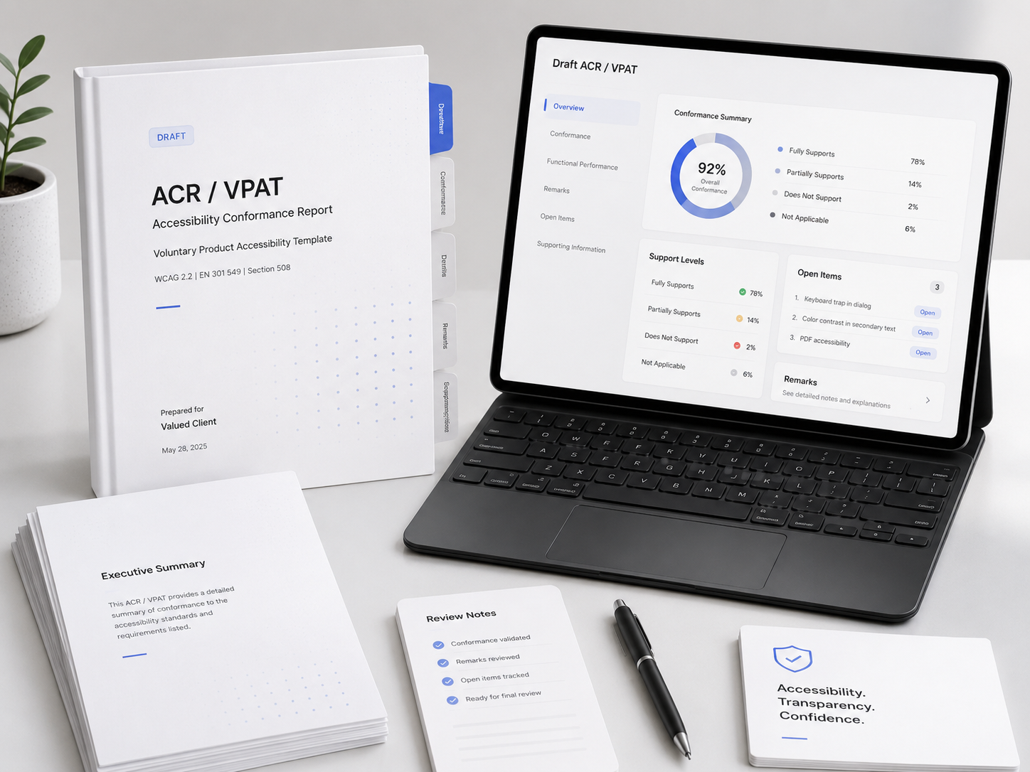 Draft ACR and VPAT documentation workspace