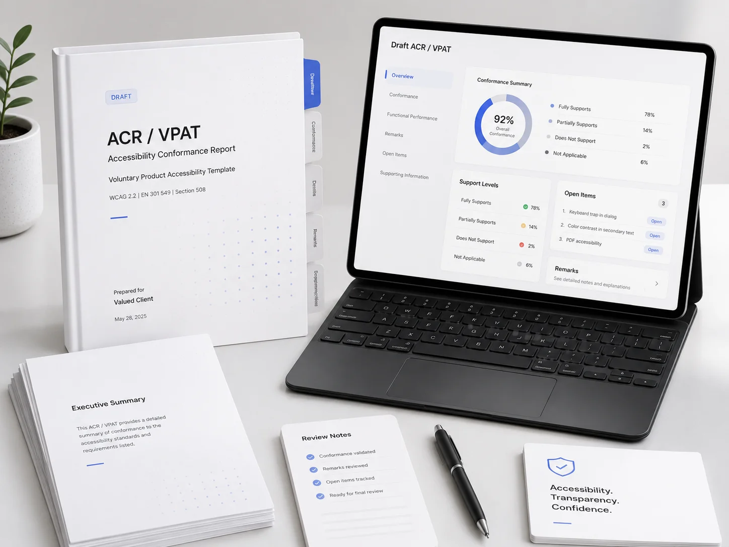 Draft ACR and VPAT documentation workspace