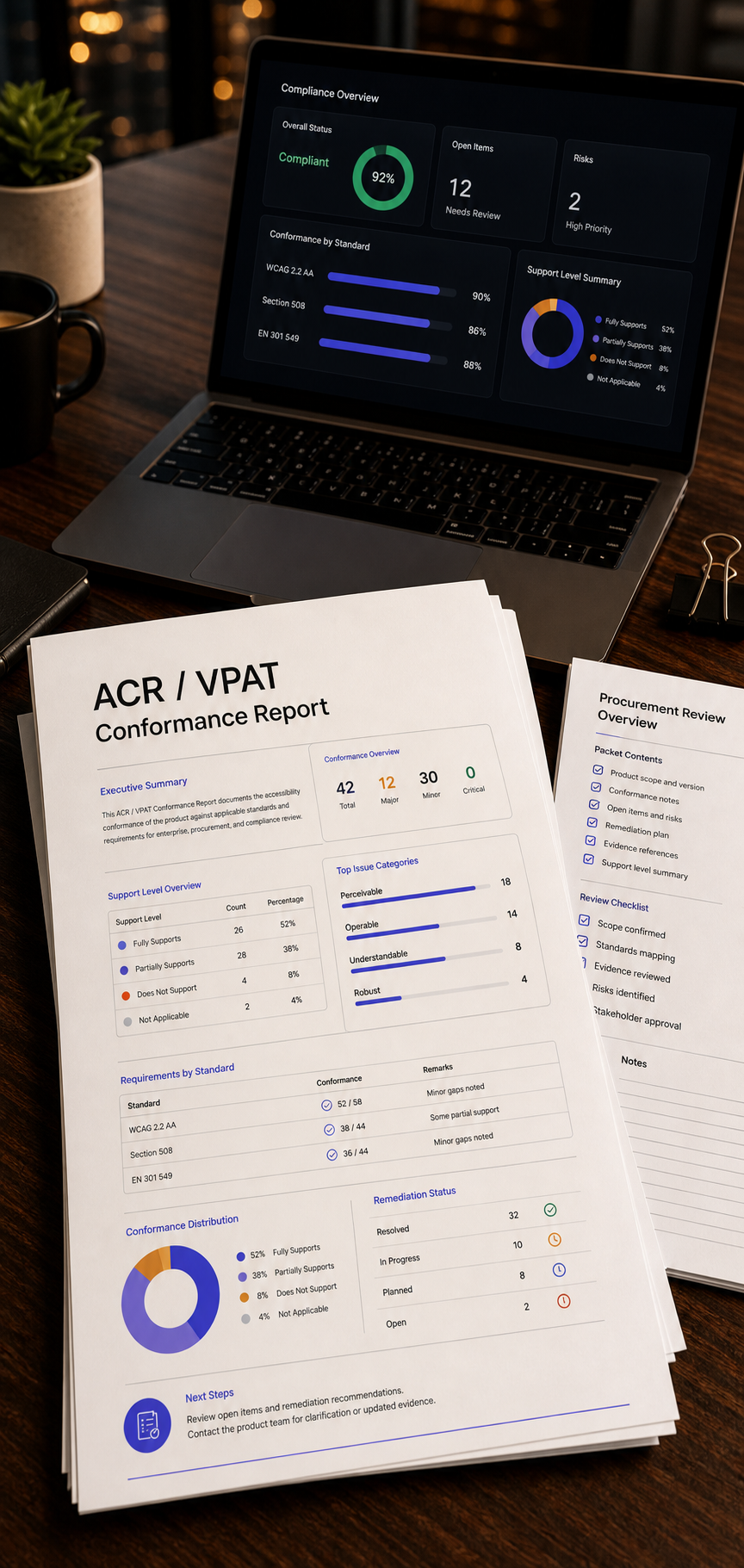 ACR and VPAT conformance report packet prepared for stakeholder review