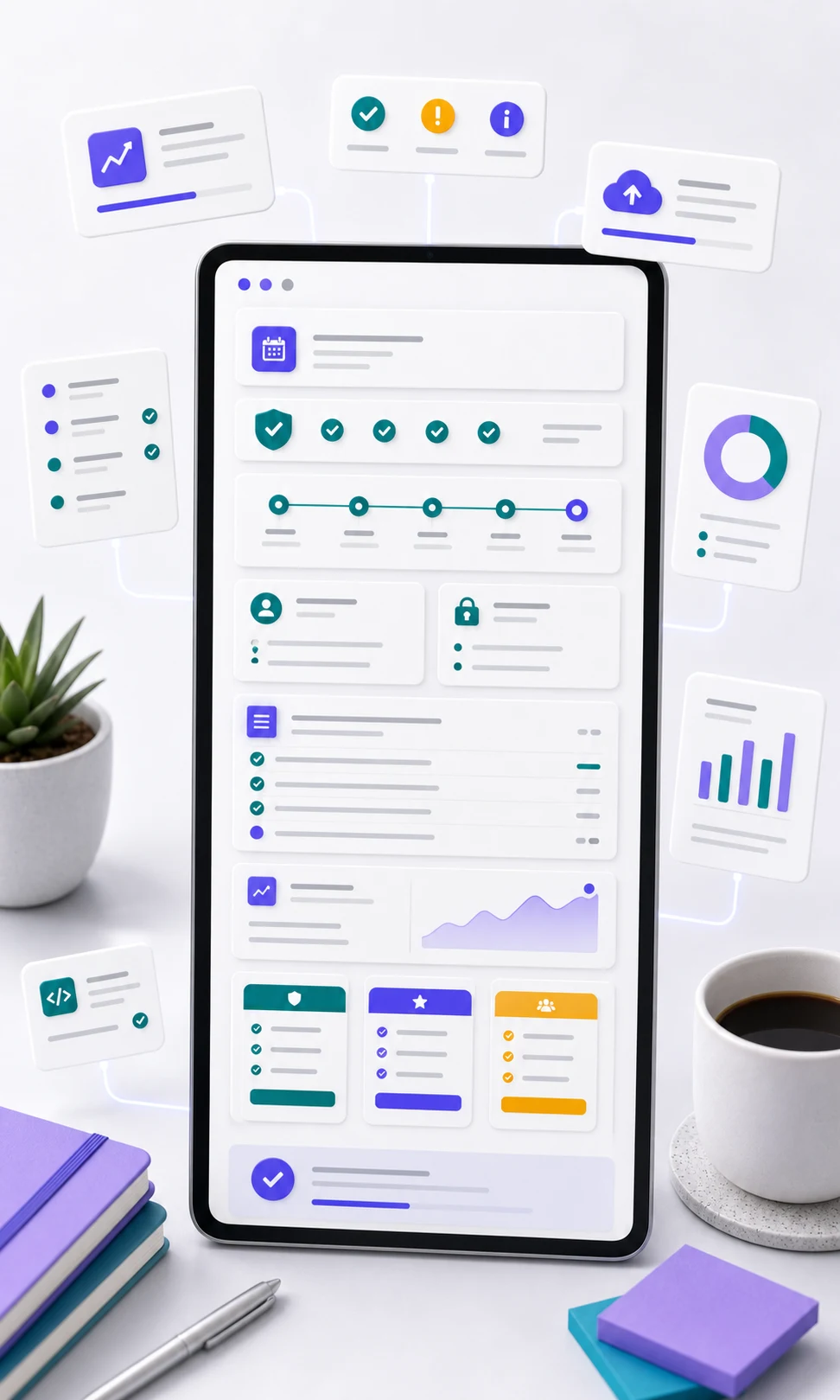 Website care plan workspace with maintenance checklist, access notes, monthly cadence, and scoped support priorities