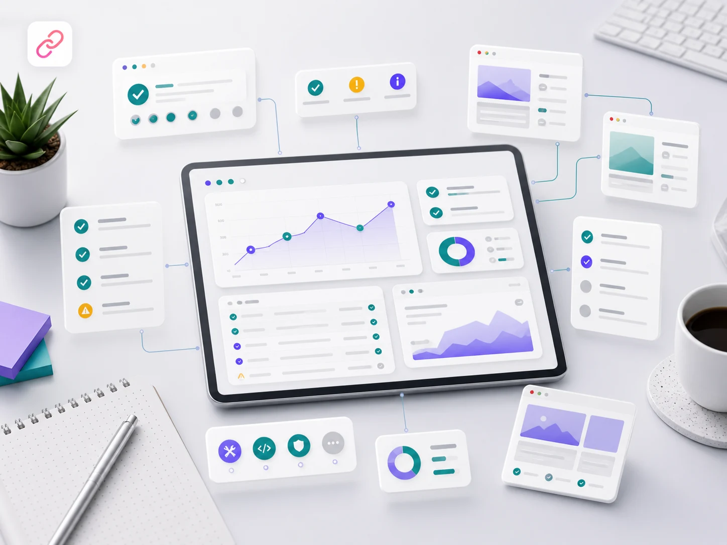 Website health monitoring dashboard