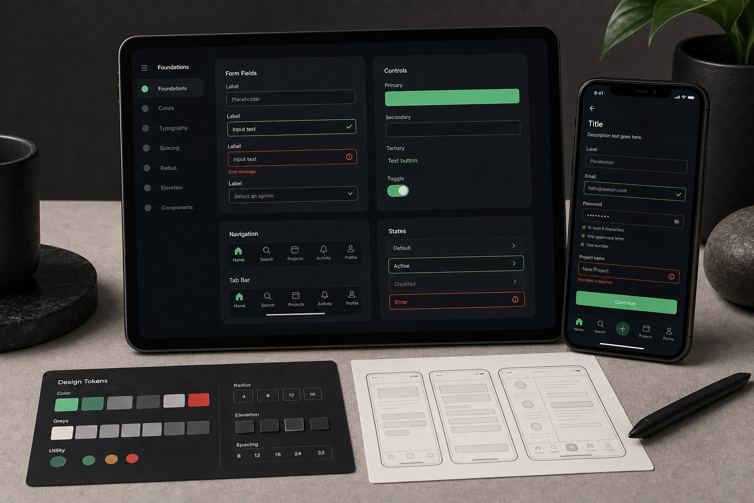 Mobile app accessibility review with touch targets, labels, contrast, and form states