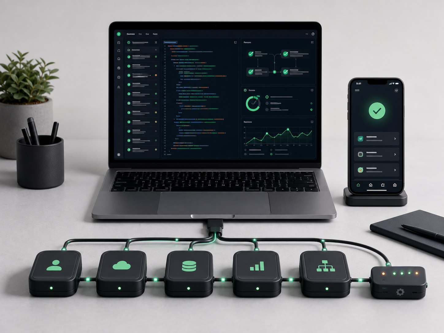 Mobile app development and integration workspace
