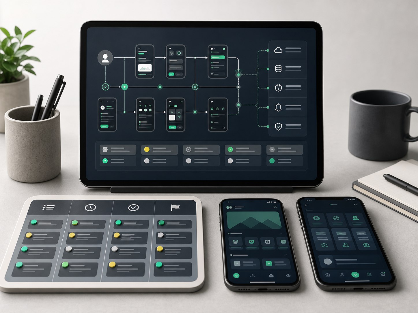 Mobile app scope checklist and product flow map
