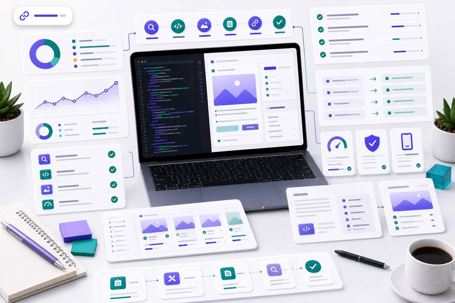 SEO implementation and website cleanup workspace