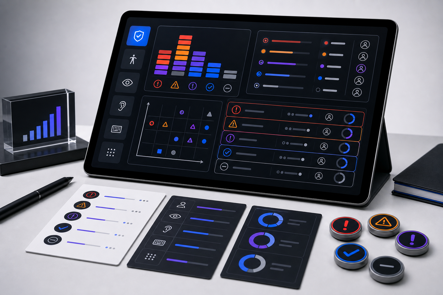 Risk-ranked accessibility findings dashboard