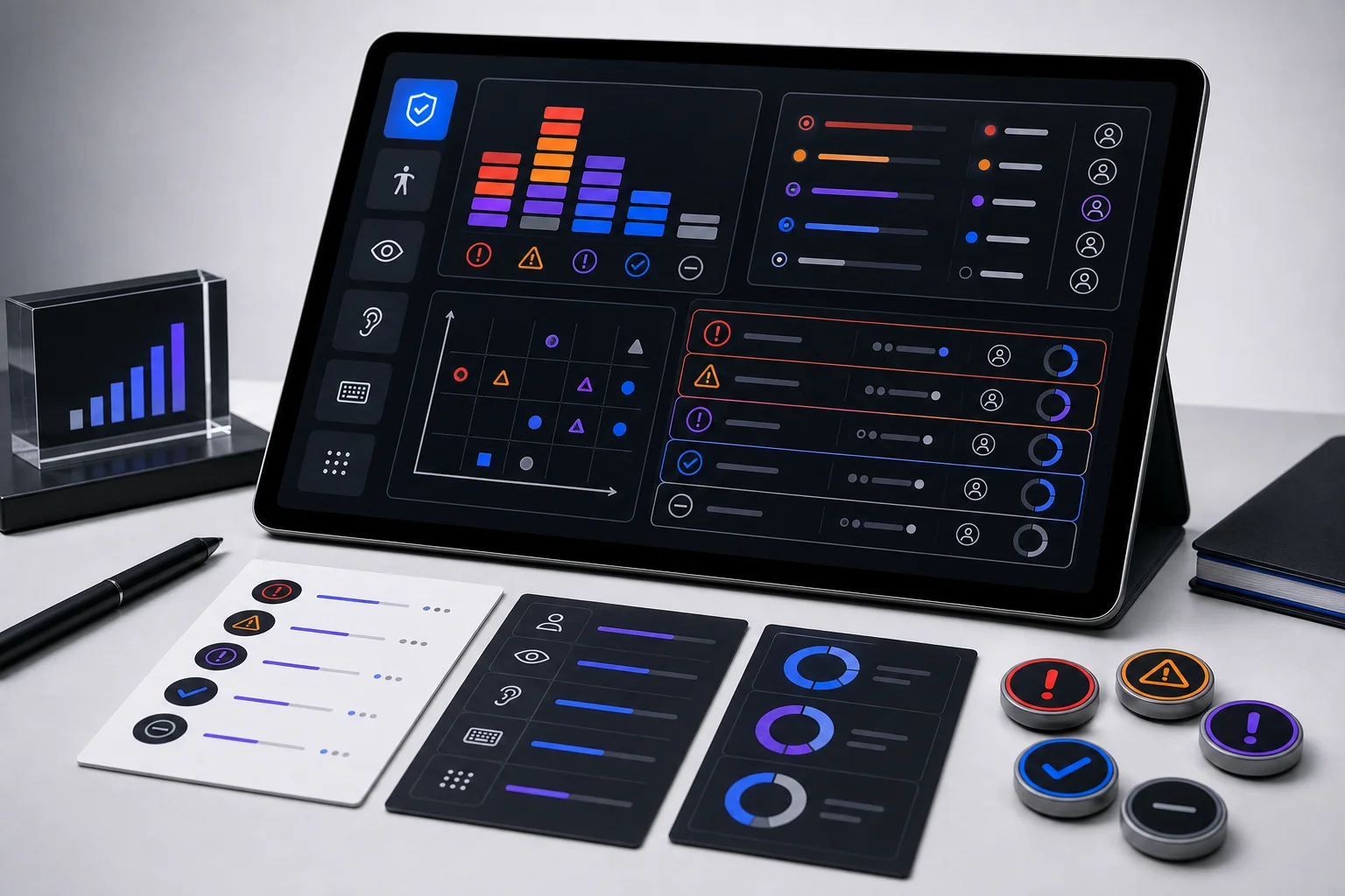 Risk-ranked accessibility findings dashboard