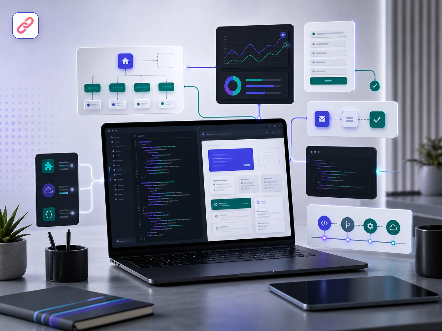 Website development and integration workspace